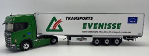 ELI118204 - Camion avec remorque frigorifique des Transports EVENISSE – SCANIA 500S 4x2