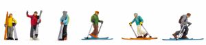 NOC15823 - 6 figurines – Skieurs de randonnée