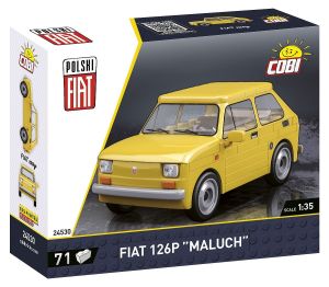 COB24530 - Jeu de construction – 71 pcs - FIAT 126P de couleur jaune – Maluch