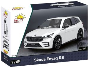 COB24575 - Jeu de construction – 92 pcs – SKODA Envaq RS de couleur blanche