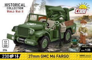 COB3116 - Jeu de construction – 230 pcs - DODGE WC-55 GMC M6 Fargo 37mm