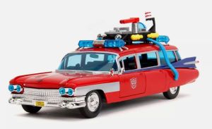 JAD35466 - Voiture du film TRANSFORMERS - CADILLAC Ghostbusters ECTO-1 X couleur Rouge