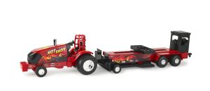 ERT47550 - Tracteur pulling de couleur rouge avec remorque - CASE IH - HOT SHOT