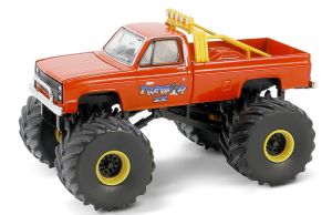 GREEN49150-B - Monster Truck sous blister de la série KINGS OF CRUNCH - CHEVROLET Silverado 1986 - BUFFALO TREMOR