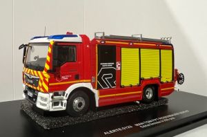 ALERTE0123 - Véhicuel des pompiers de la Haute Vienne - Série Limitée à 200 pièces - MAN TGM FPT Rosenbauer SDIS