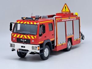 ALERTE0149B - Camion des pompiers d'Eure et Loir avec balisage jaune – Limité à 175 pièces - MAN LE 14.220 Bemaex FSR SDIS