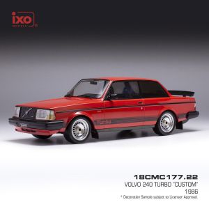 IXO18CMC177.22 - Voiture de couleur rouge de 1987 - VOLVO 240 Turbo custom