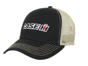 CNH11404 - Casquette de couleur noir arrière en maille beige – CASE IH