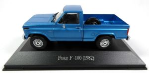 MAGARGAQV15 - Voiture pick-up FORD F-100 de 1982 de couleur bleue vendue en blister