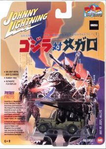 JLPC011-F - Voiture sous blister de la série POP CULTURE 2023 - MB JEEP Willys WWII - GODZILLA