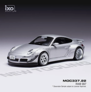 IXOMOC337.22 - Voiture de couleur gris métallisé - PORSCHE RWB 997