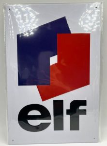 MAGPB211 - Plaque de 20x30 cm couleur blanche avec logo ELF
