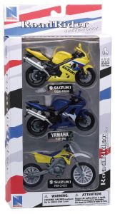 NEW67015A - Set de 3 motos différentes marque SUZUKI et YAMAHA