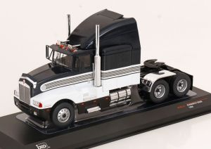 IXOTR183.22 - Camion solo de 1986 couleur noir et blanc – KENWORTH T600 A