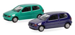 HER012140-007 - 2 unités en kit à monter - VOLKSWAGEN Polo Bleu et vert