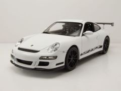 WEL18015BLANC - Voiture de 2007 couleur blanche avec jantes noire – PORSCHE GT3 rs