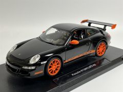 WEL18015NOIR - Voiture de 2007 couleur noir avec jantes orange – PORSCHE GT3 rs