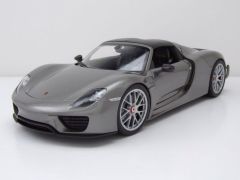 WEL18051HTNOIR - Voiture de 2012 couleur grise – PORSCHE 918 Spyder avec Hardtop noir