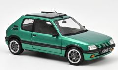 NOREV184847 - Voiture de 1991 couleur verte – PEUGEOT 205 GTI avec toit vitré