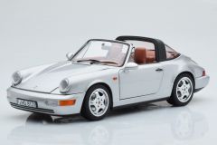 NOREV187342 - Voiture de 1991 couleur argent – PORSCHE 911 Carrera 4 targa