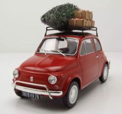 NOREV187779 - Voiture de 1968 couleur rouge – Noël – FIAT 500L