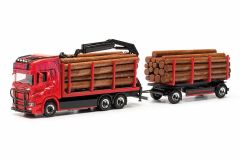 HER317443 - Camion  avec bras de chargement et remorque 1+1 WURM TRANSPORTE – SCANIA CR 20 HD 6x4