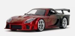 JAD35194 - Voiture de la série PINK SLIPS - MAZDA RX-7 WideBody Candy de 1995 couleur Rouge et noir