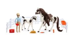 NEW37746A - Valley ranch avec une cavalière et un cheval de couleur blanc
