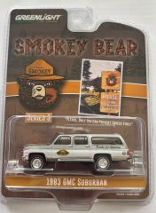 GREEN38060-D_GRIS - Voiture sous blister de la série SMOKEY BEAR - GMC Suburban 1983 de couleur Argent