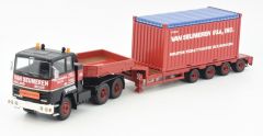 TEK410298 - Camion avec porte engins et container – VAN SEUMEREN – FORD Transcontinental 6x4