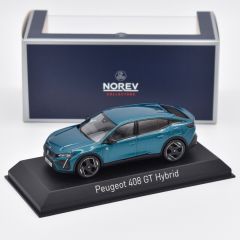 NOREV474810 - Voiture de 2023 couleur bleu - PEUGEOT 408 GT Hybrid