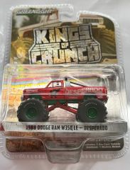 GREEN49120-B_VERT - Monster truck avec jantes vertes sous blister de la série KINGS OF CRUNCH - DODGE Ram W350 LE 1988 DESPERADO