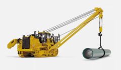 FIGE50-3494 - Engin de chantier - KOMATSU D155CX-8 avec Pipelayer K170