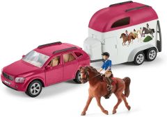 SHL72223 - Accessoire et figurine de l'univers Horse Club - Voiture avec remorque pour chevaux