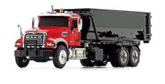 FIGE80-0344 - Camion avec container déposable de couleur rouge et noir - MACK Granite 6x4