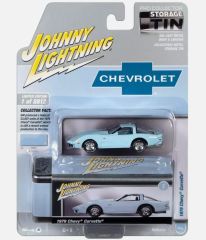 JLCT011-B - Voiture sous blister de la série COLLECTOR TINS - CHEVROLET Corvette 1979 Bleu