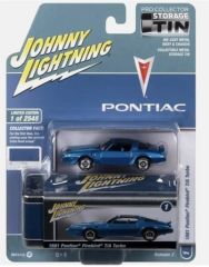 JLCT012-A - Voiture sous blister de la série COLLECTOR TINS - PONTIAC Firebird T/A Turbo 1981 Bleu