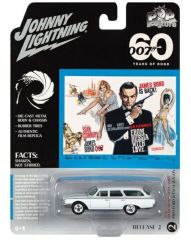 JLPC007-B - Voiture sous blister de la série POP CULTURE 2022 - FORD Ranch Wagon 1960 blanche - JAMES BOND 007