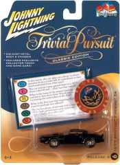 JLPC009-F - Voiture sous blister de la série POP CULTURE 2022 - PONTIAC Firebird TA 1977 Noir - TRIVIAL PURSUIT