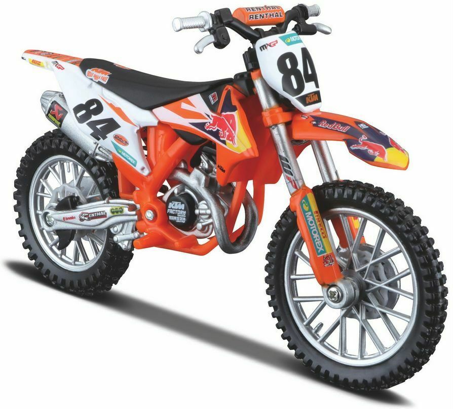 1:18 Jeffrey Herlings Redbull KTM Sxf 450 Jouet Modèle Motocross Moto Orange