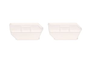 HER054607 - Lot de 2 Containers à déchets de couleur blanc