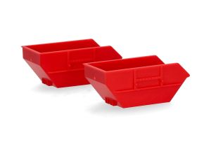 HER054669 - Lot de 2 Containers à déchets de couleur rouge