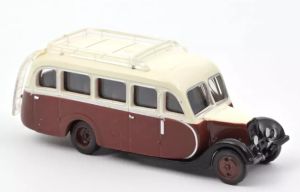 NOREV159923 - Véhicule de 1947 couleur marron et crème - CITROEN U23 Autocar