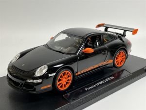 WEL18015NOIR - Voiture de 2007 couleur noir avec jantes orange – PORSCHE GT3 rs