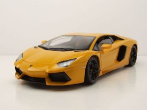 WEL18041JAUNE - Voiture de 2011 couleur jaune – LAMBORGHINI aventator LP700-4