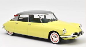 NOREV181762 - Voiture de 1960 couleur jaune – CITROEN DS19 avec caravane Digue Panoramic