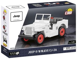 COB24518 - Jeu de construction – 111 pcs - JEEP Willys CJ-2A de couleur blanche