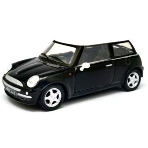 CAR31460 - Voiture de couleur noir avec toit blanc - MINI Cooper