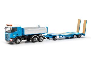 HER316576 - Camion benne avec porte-engin surbaissé 1 + 2 essieux FELBERMAYR – SCANIA R 6x4