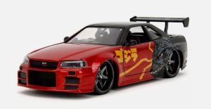 JAD35133 - Voiture du film GODZILLA - NISSAN Skyline GT-R de 2002 couleur rouge et noir